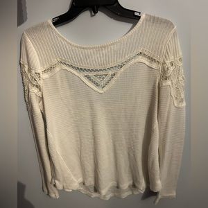 Free People Long Sleeve Off White long Shirt size S